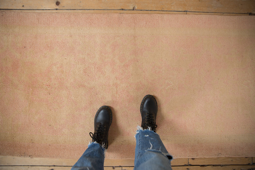 3x11.5 Vintage Distressed Oushak Rug Runner