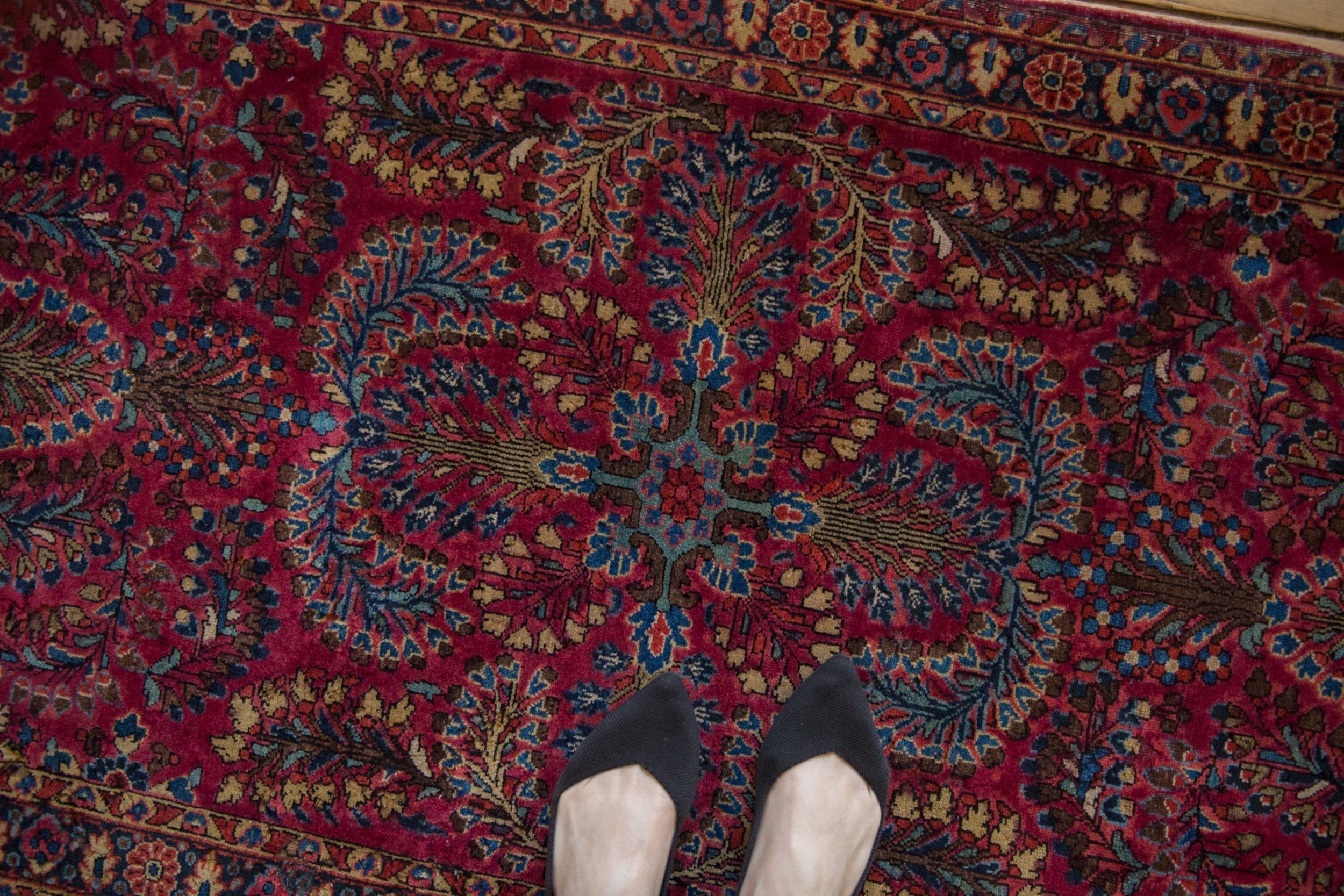 2.5x5 Vintage American Sarouk Rug Runner
