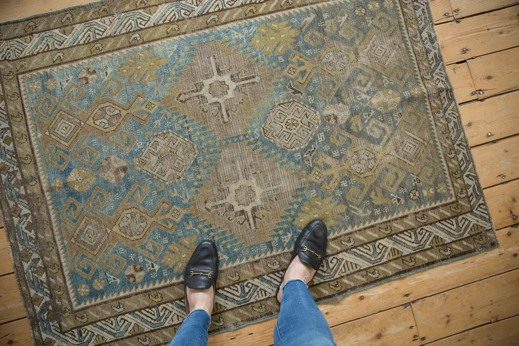 3.5x5 Antique Distressed Caucasian Rug