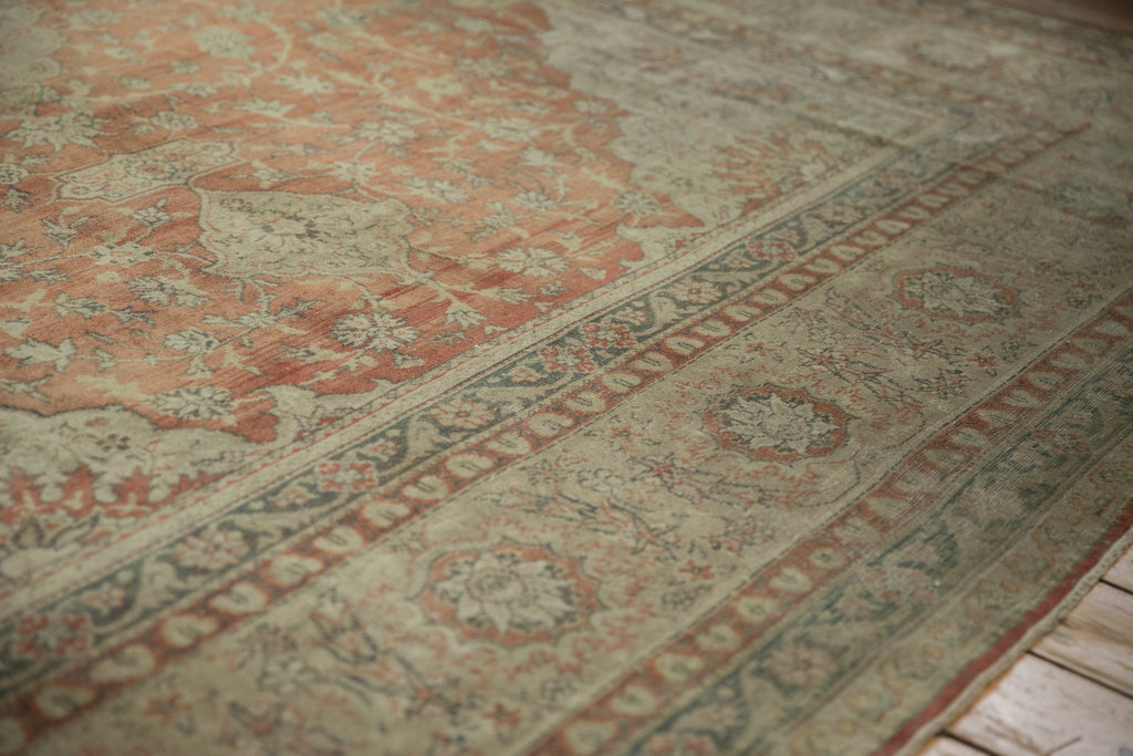 9.5x12.5 Vintage Distressed Tea Washed Kayseri Carpet