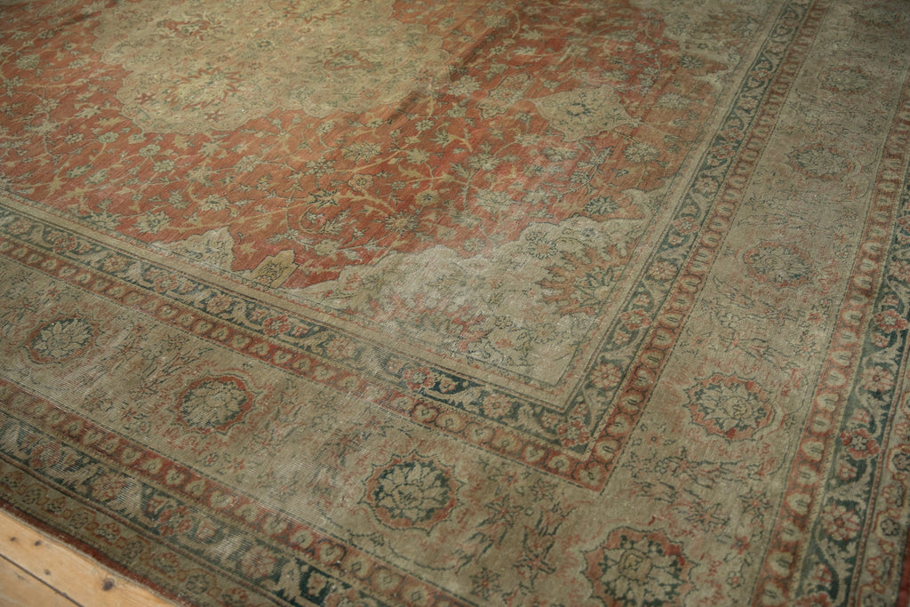 9.5x12.5 Vintage Distressed Tea Washed Kayseri Carpet