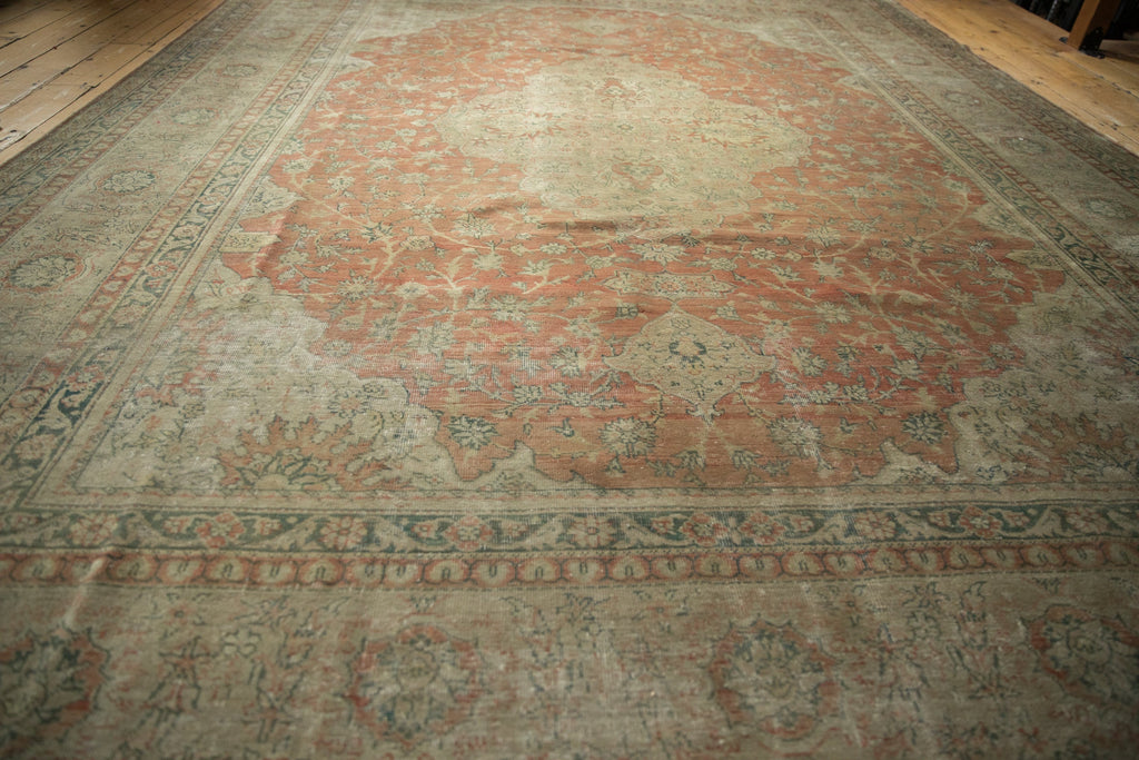 9.5x12.5 Vintage Distressed Tea Washed Kayseri Carpet