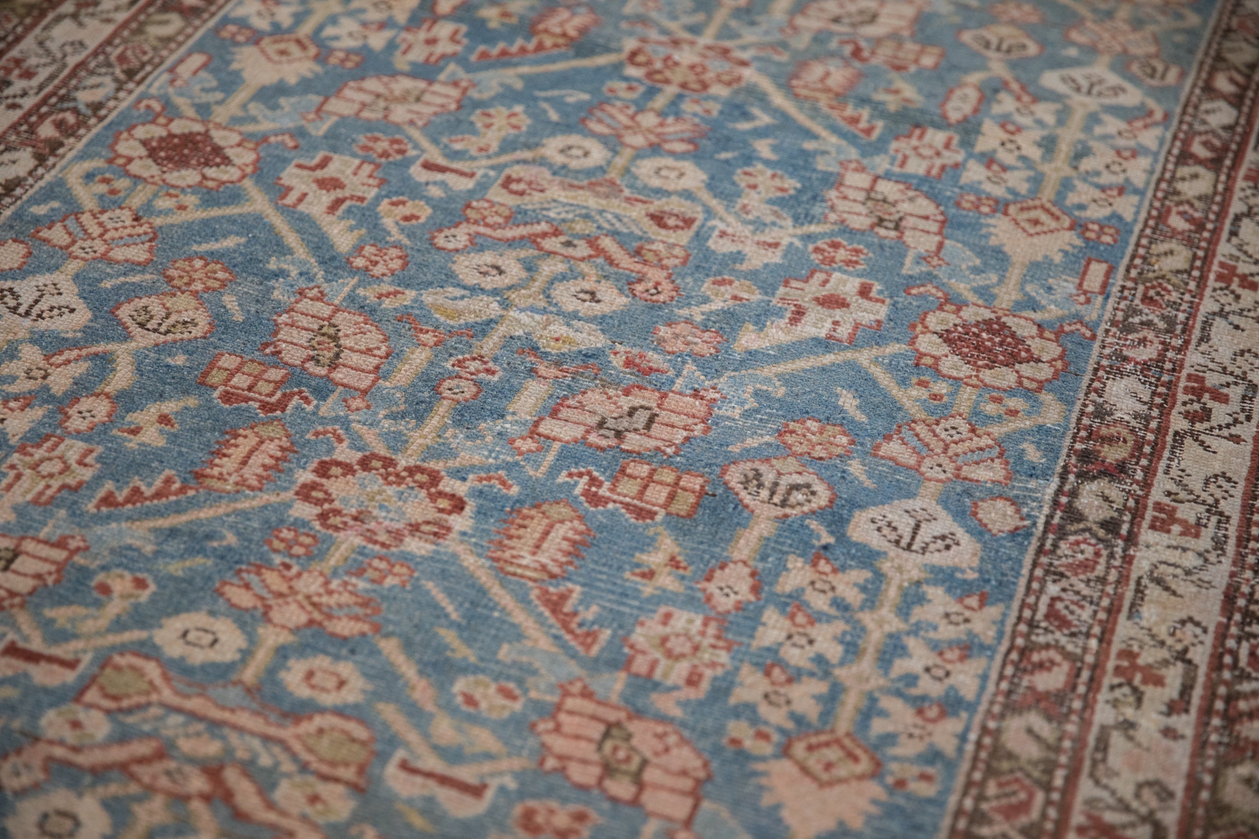 3x13.5 Antique Distressed Malayer Rug Runner