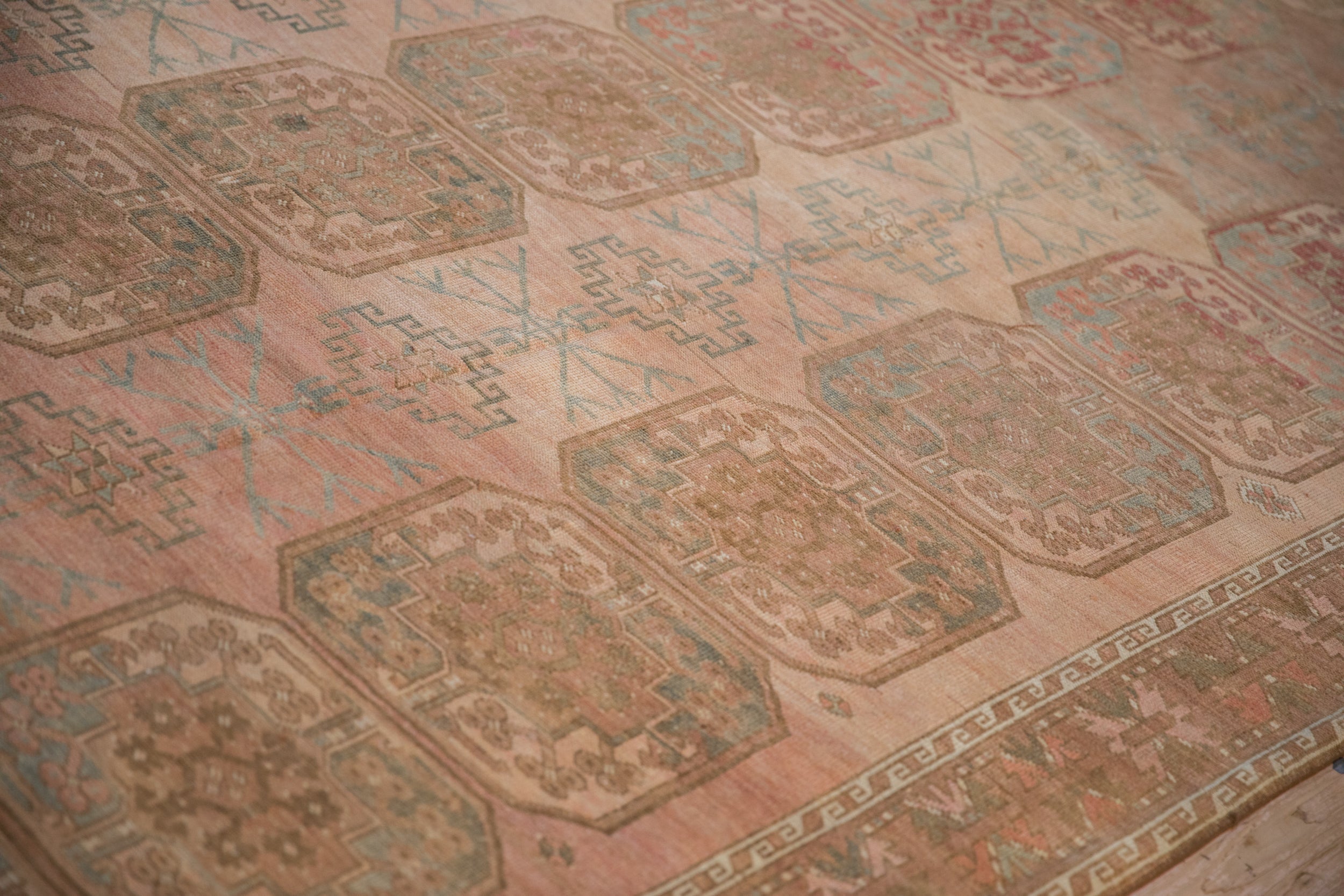 7x10.5 Vintage Distressed Ersari Carpet