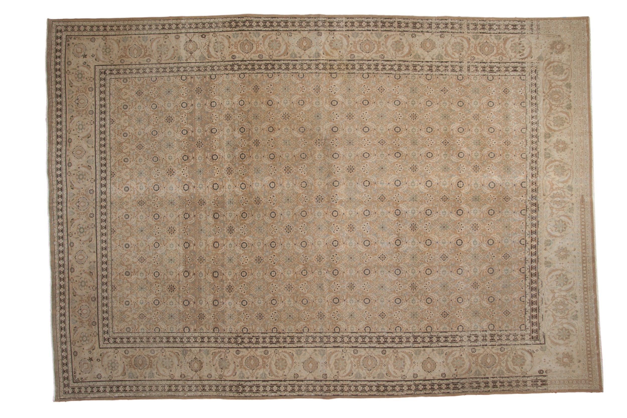8x11.5 Vintage Distressed Tabriz Carpet