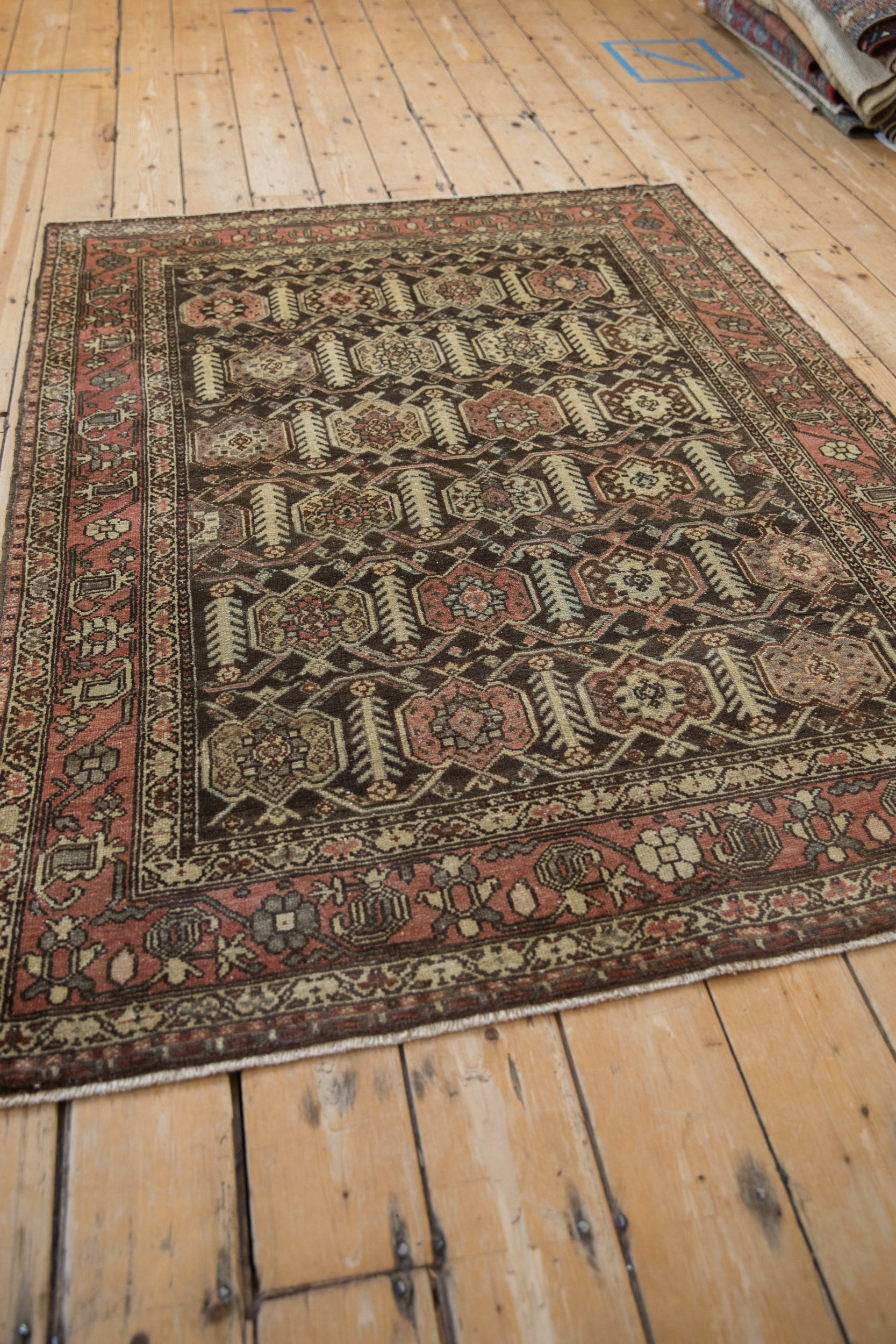 4.5x6 Vintage Distressed Hamadan Rug