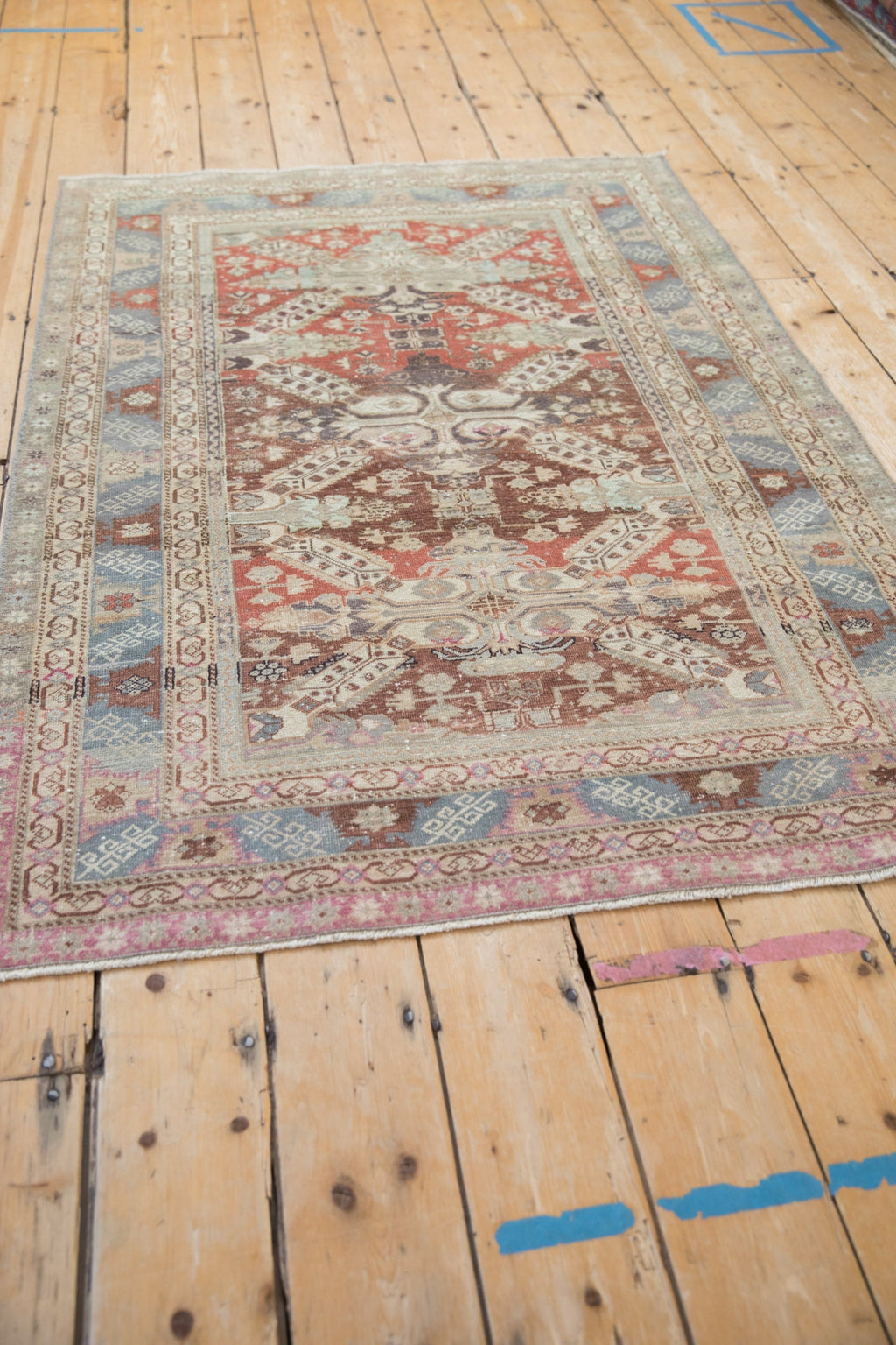 3.5x5.5 Vintage Distressed Caucasian Rug