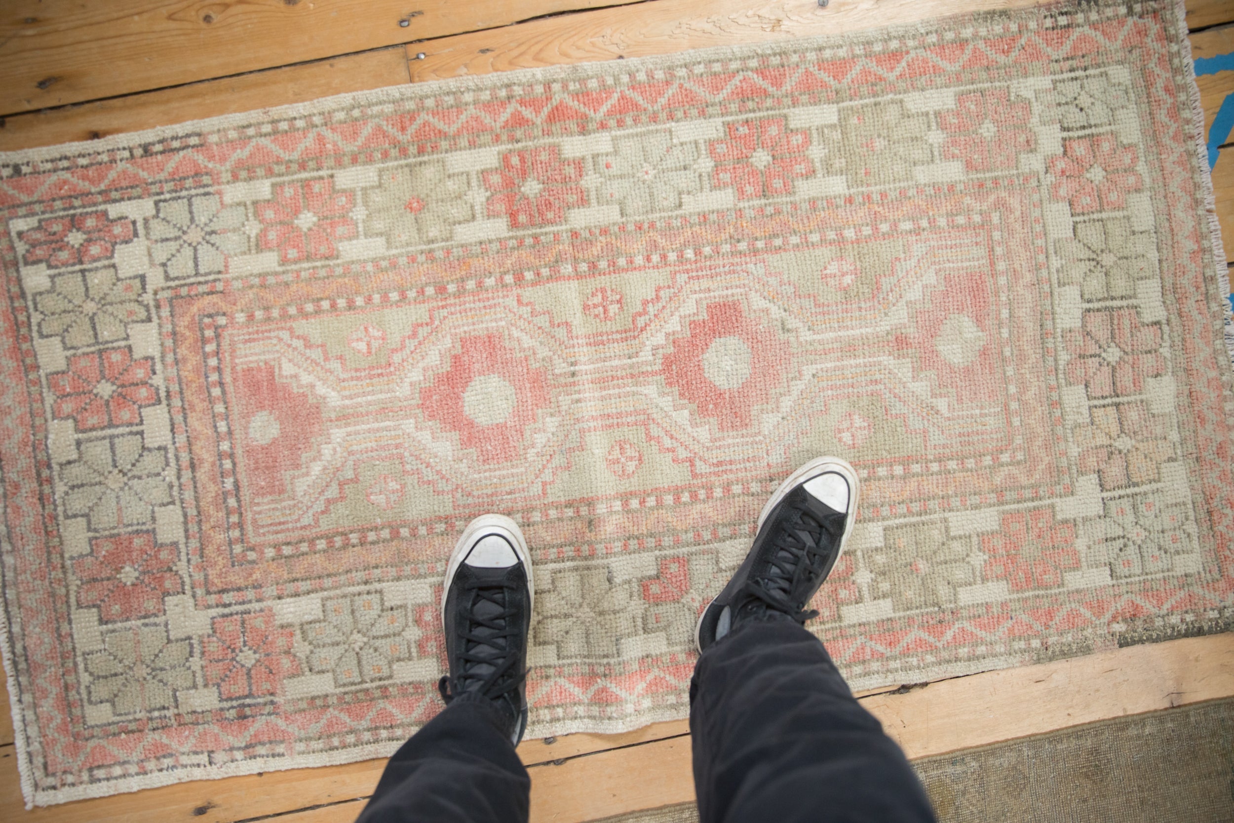 2.5x5 Vintage Distressed Oushak Rug Runner