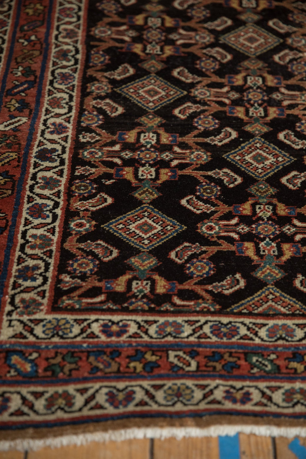 3.5x11.5 Antique Hamadan Rug Runner
