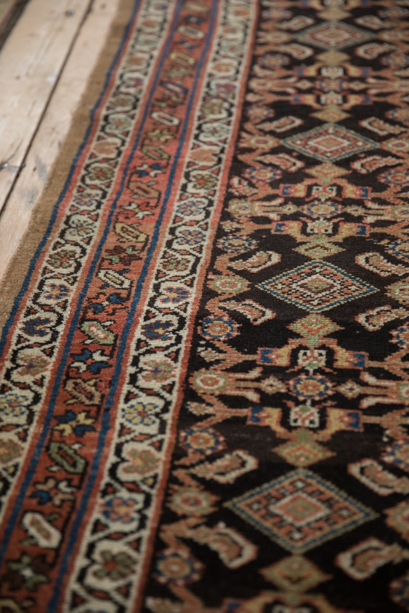 3.5x11.5 Antique Hamadan Rug Runner