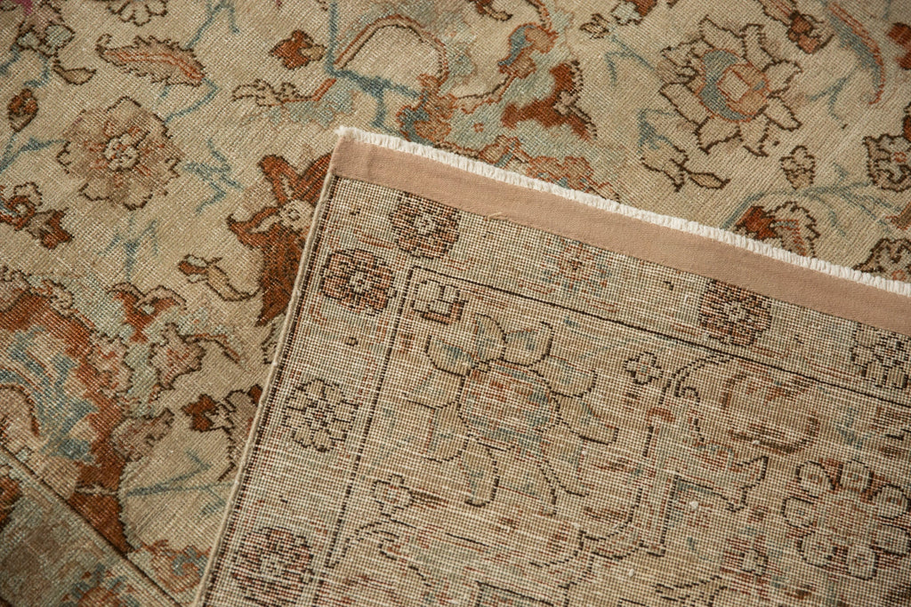 7x11 Vintage Distressed Tabriz Carpet