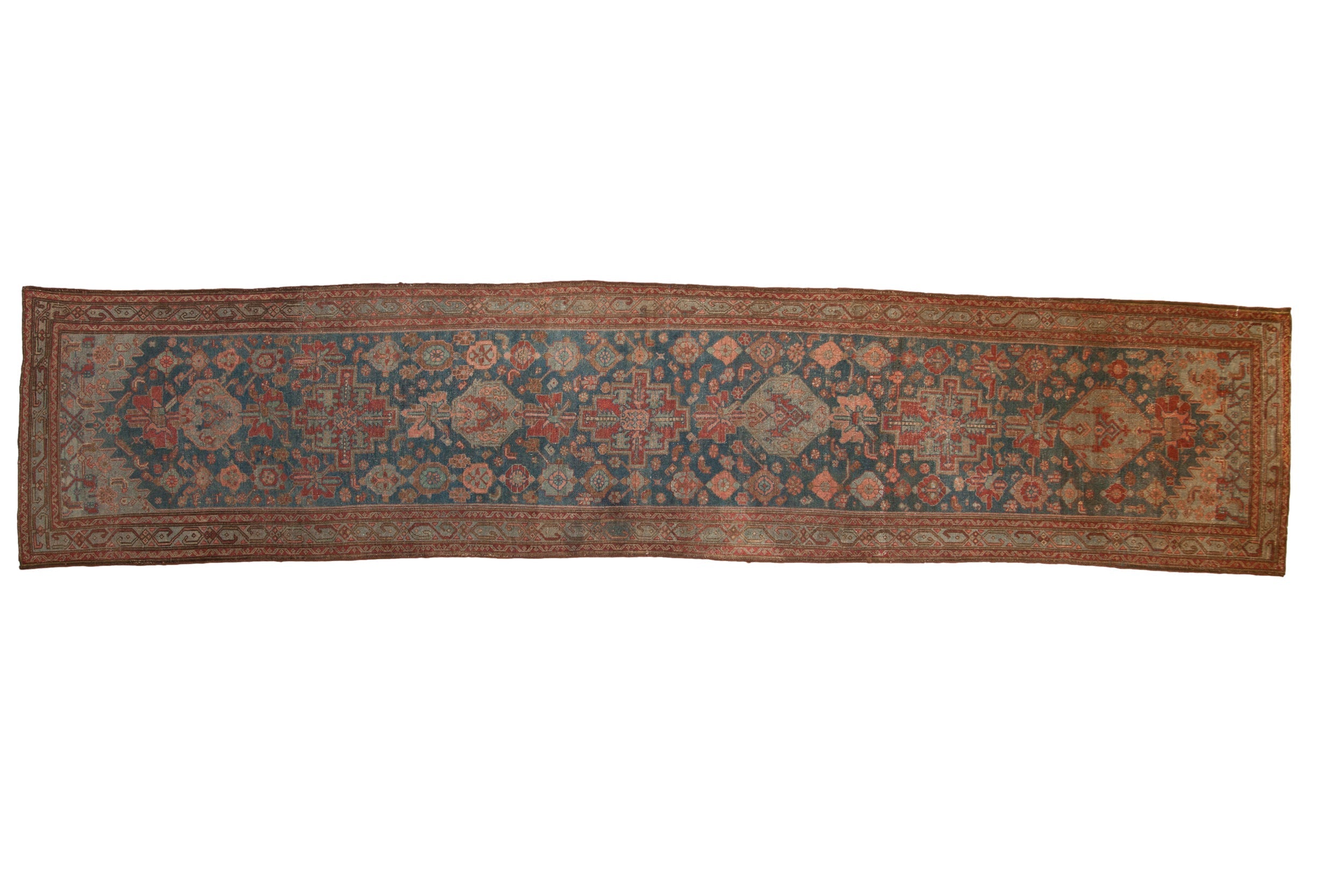3.5x15.5 Vintage Distressed Malayer Rug Runner