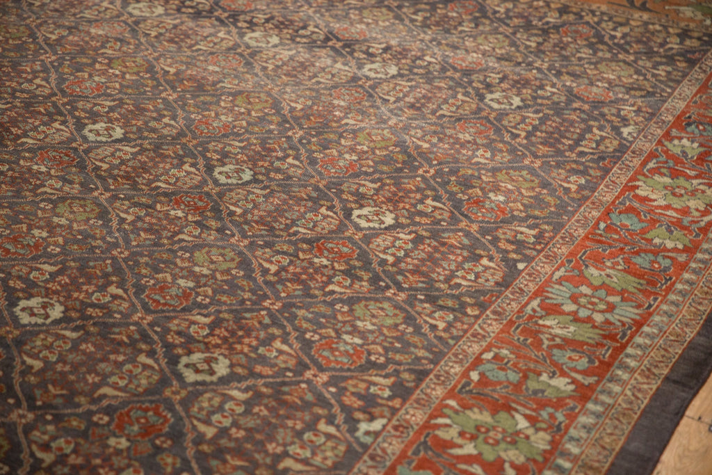 RESERVED 10.5x13.5 Vintage Distressed Mahal Carpet