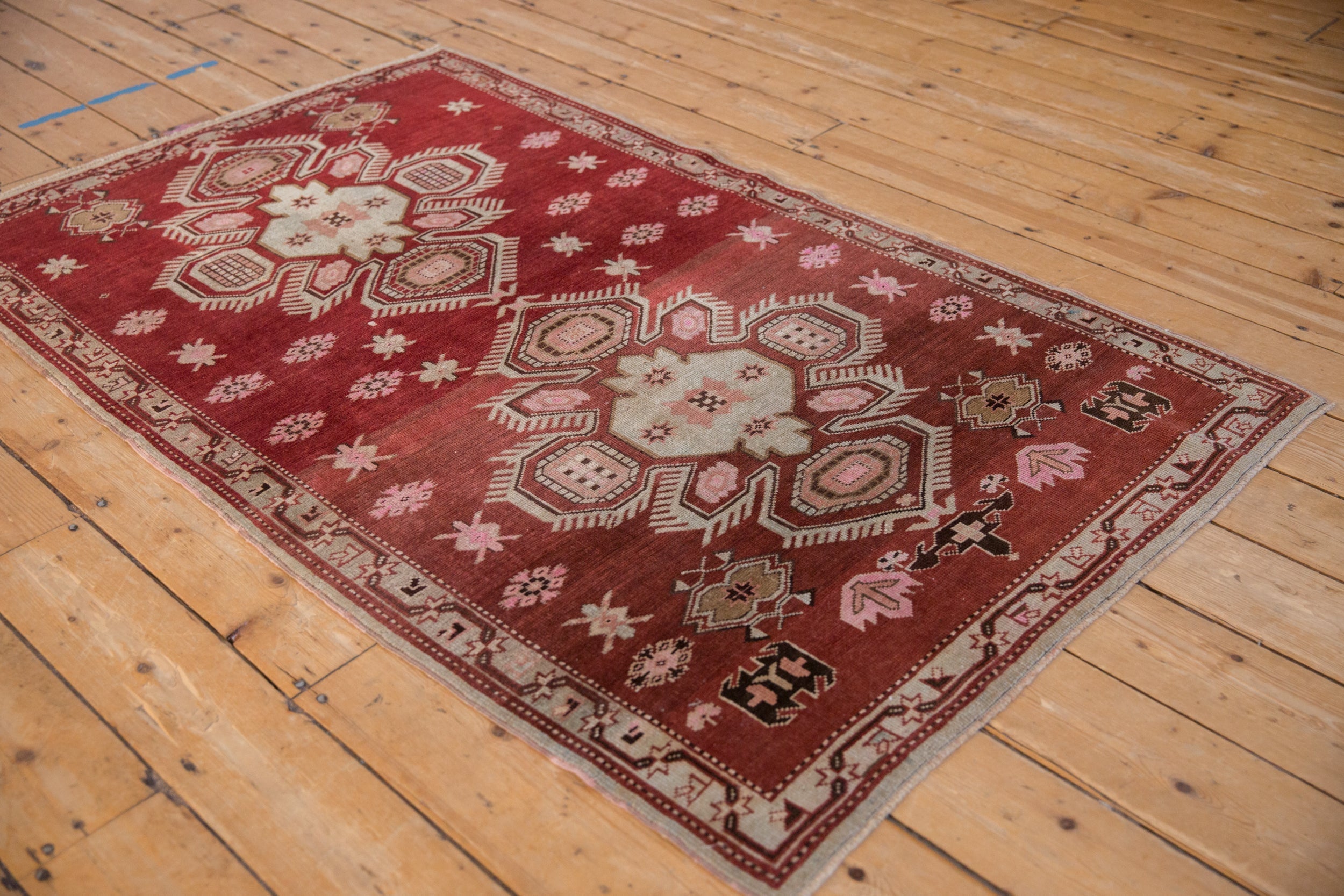 3.5x5.5 Vintage Distressed Caucasian Rug