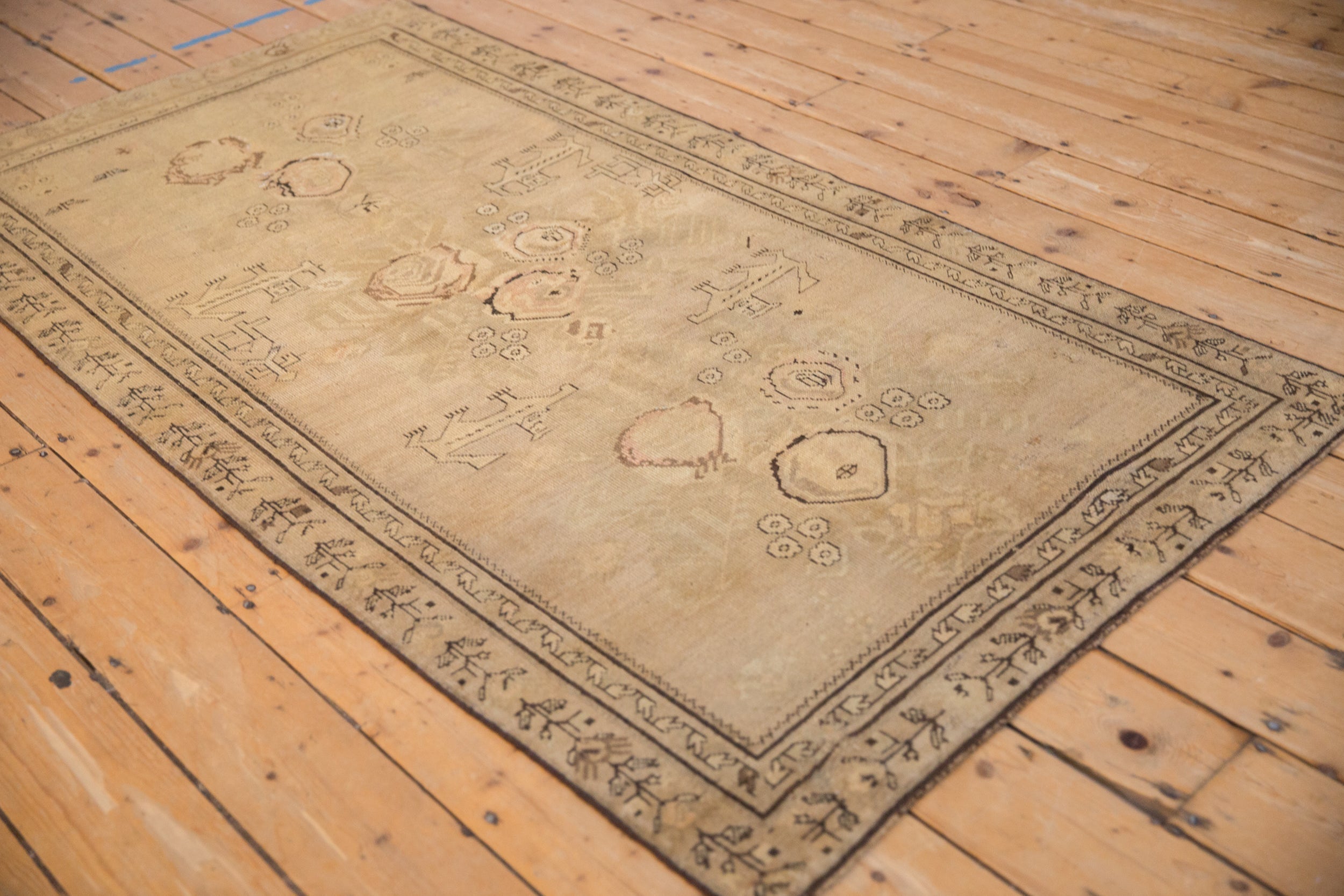 3.5x6.5 Antique Distressed Karabagh Rug