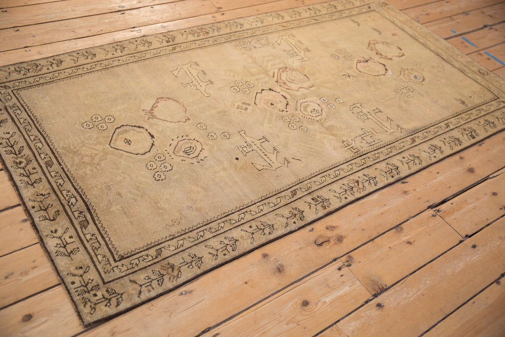 3.5x6.5 Antique Distressed Karabagh Rug