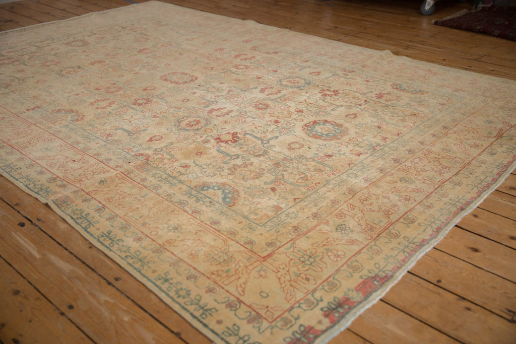 7x10.5 Vintage Distressed Tabriz Carpet