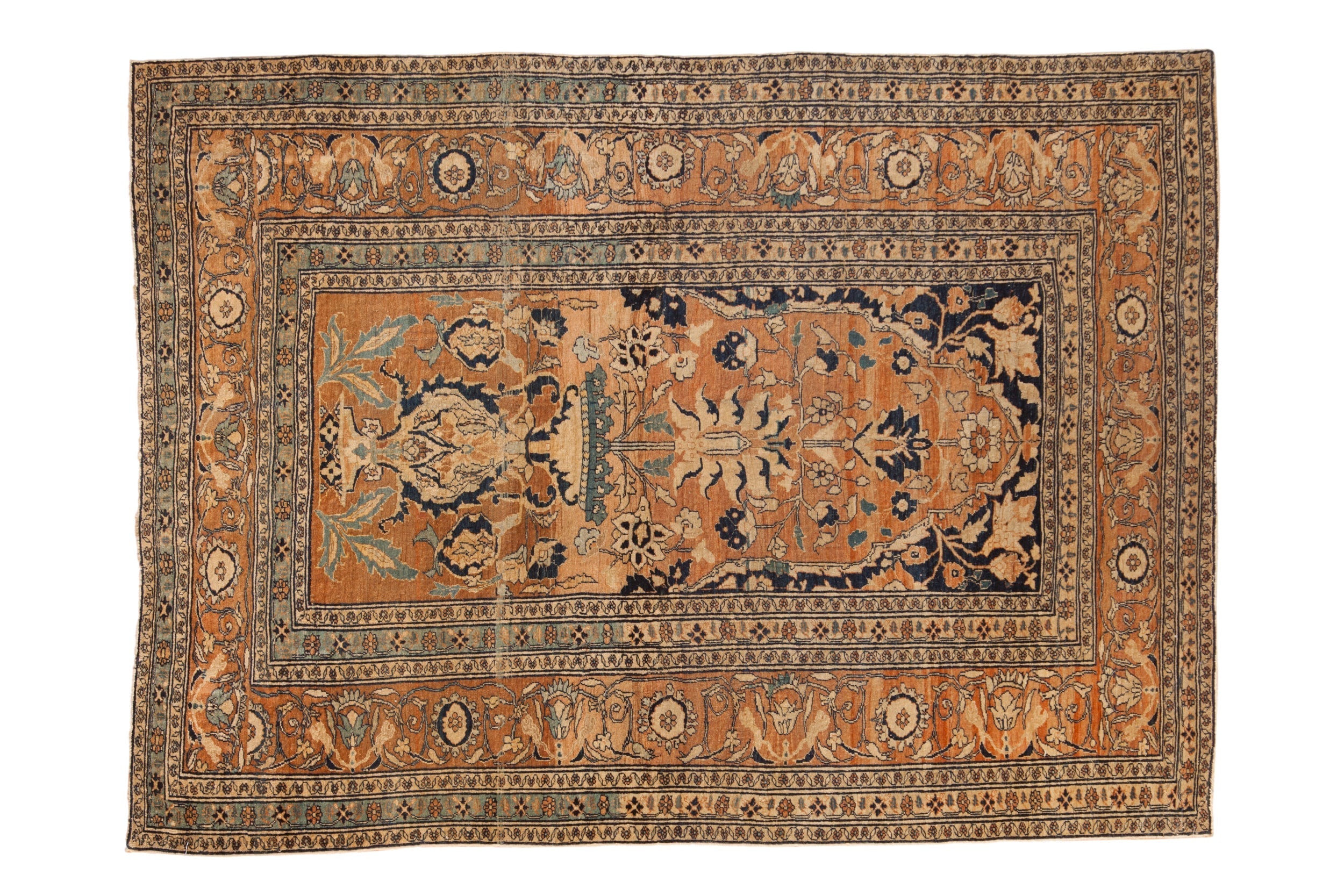 4.5x6 Antique Fine Tabriz Rug