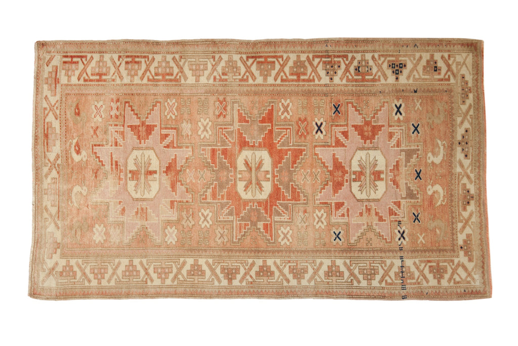 3.5x6.5 Vintage Distressed Anatolian Rug