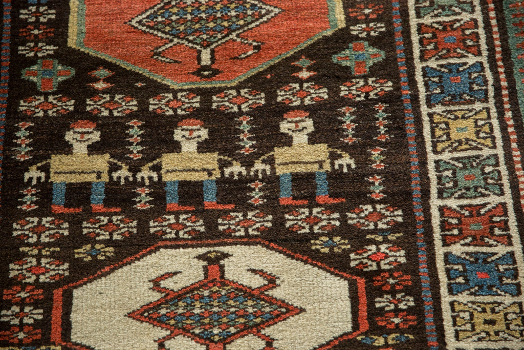3.5x12.5 Vintage Kurdish Rug Runner