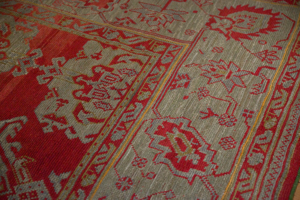 13.5x15 Antique Oushak Square Carpet