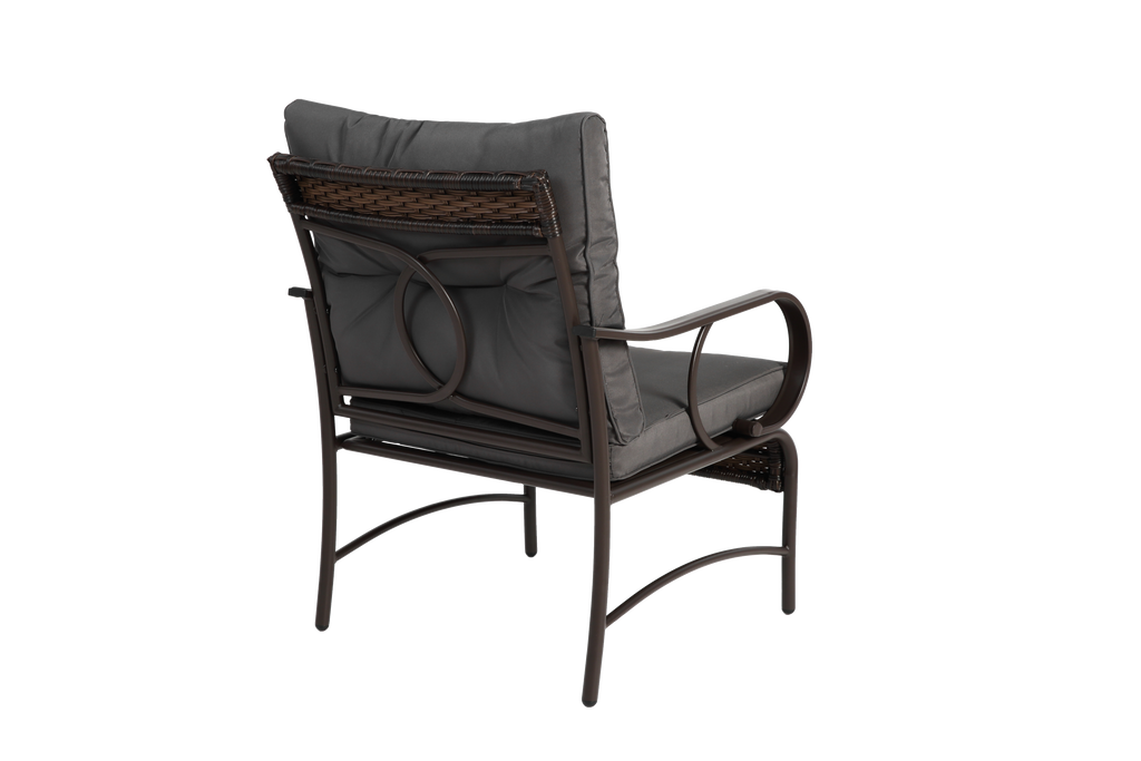3 Pieces Patio Set Outdoor Wicker Furniture Sets Modern Rattan Chair Conversation Sets with Coffee Table