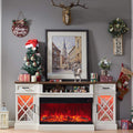 Electric Fireplace TV Stand With Glass Door Storage Cabinet, 70" (SAK58627)