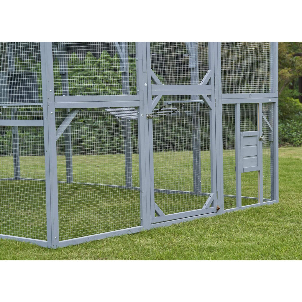 Extra Large Outdoor Cat Kitten Playpen House With Platforms, And Waterproof Cover (SAK55092)