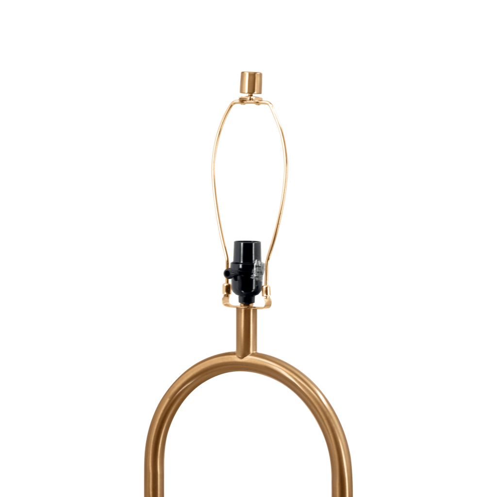 Vivid Brass Ring Base Floor Lamp with Large White Drum Shade