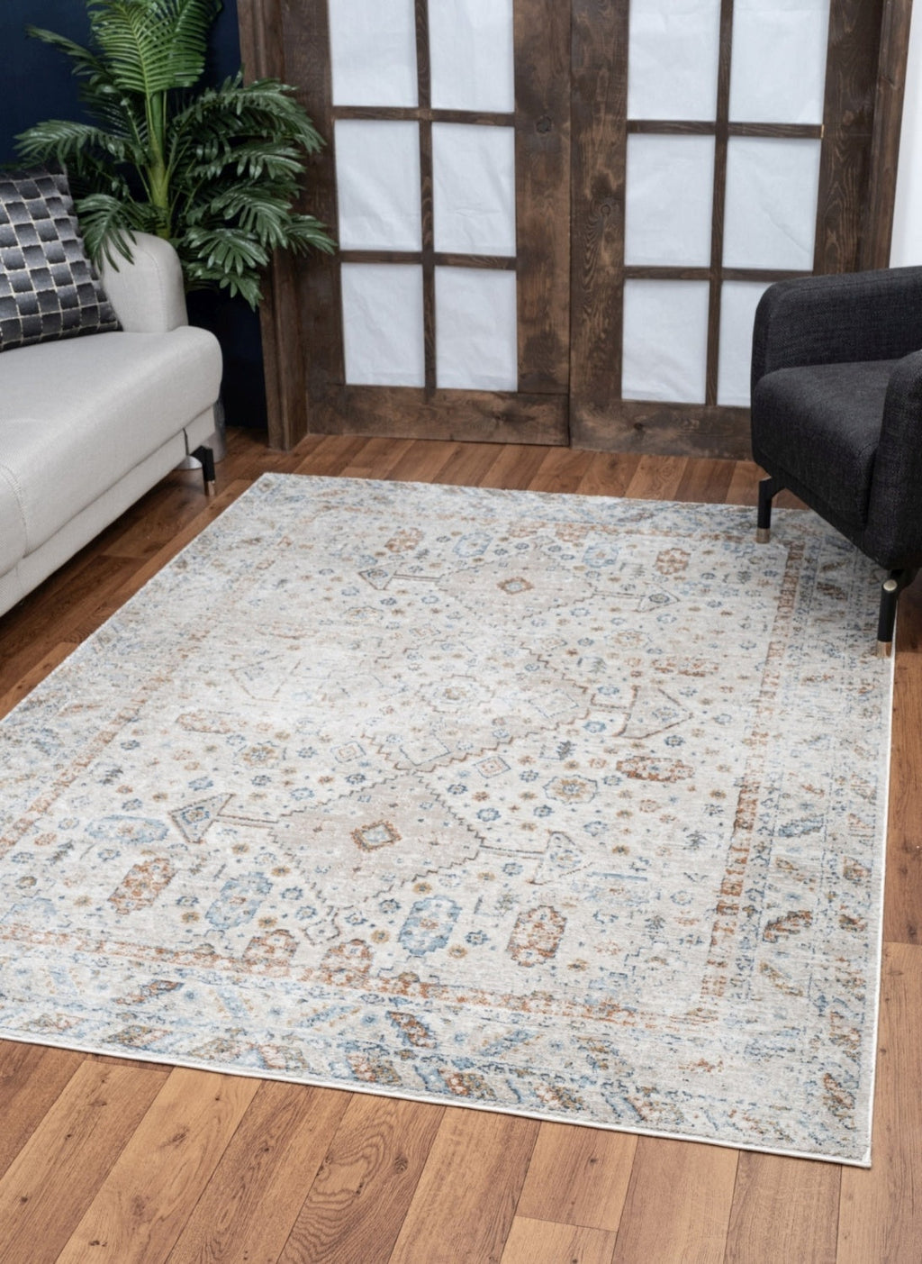 Noble GC_GEN7002 Ivory 7 ft. 10 in. x 10 ft. 3 in. Area Rug