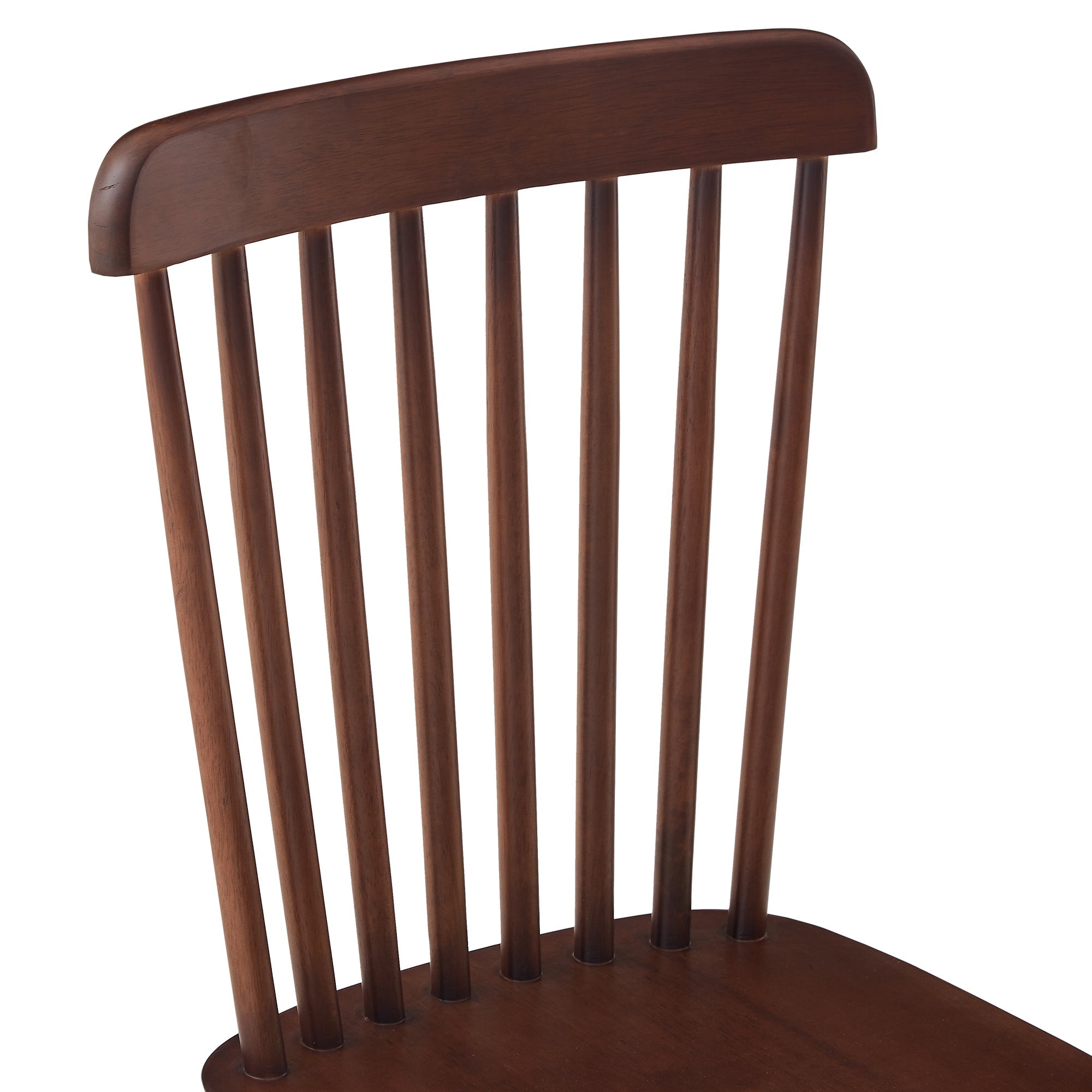 4 pieces of dining chair, Walnut, rubber wood material, dining chair, solid wood chair, solid wood dining table chair, living room chair, simple and natural