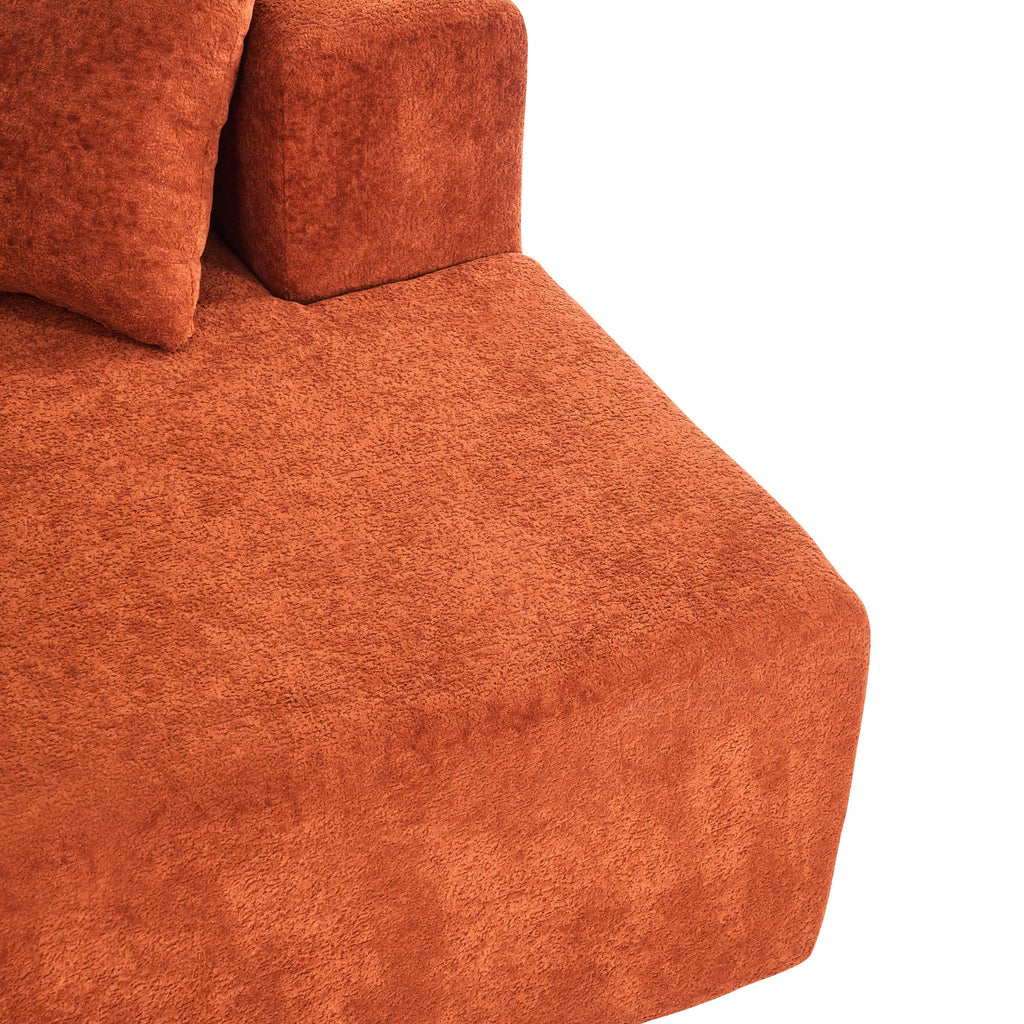 Memory Foam Couch, No Installation & Easy to Transport, Deep Seat Modern Sofa with Chenille Fabric, Couch for Living Room, Bedroom, Apartment, Home Office