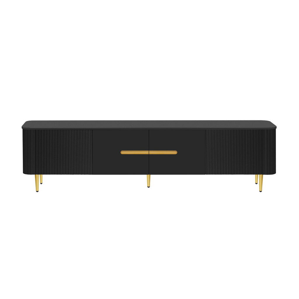 U-Can 78.7''Minimalist TV Stand for TVs up to 85 Inches, Modern Entertainment Center Media Console with 4 Spacious Cabinets for Living room(OLD SKU: SJ000125AAB)