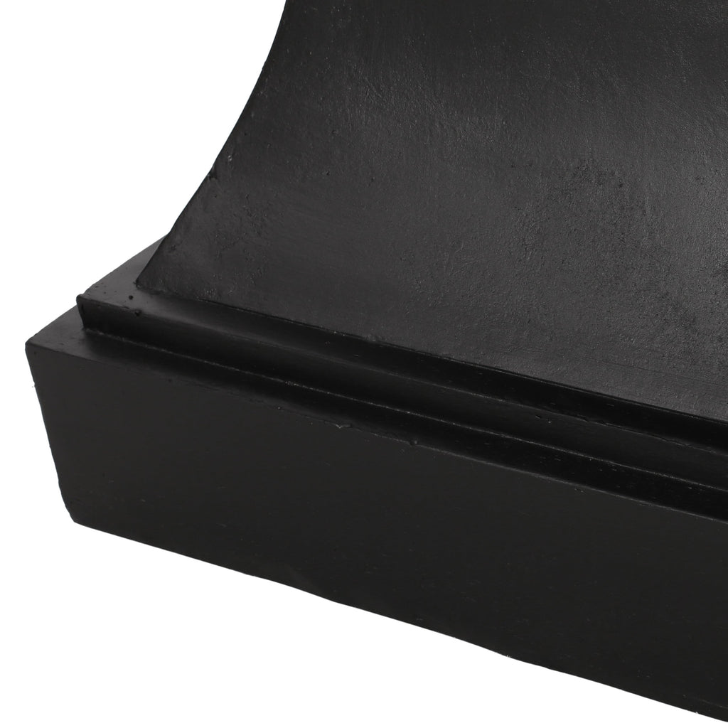Modern ATHENA Side Table with Pedestal Design in Black Magnesium Oxide, 17.25 x 17.25 x 21.50 inches