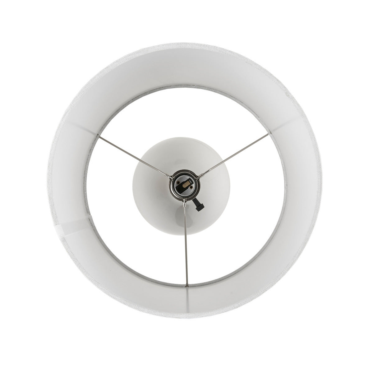 2-Tone Ceramic Table Lamp Set of 2 White/Silver See below
