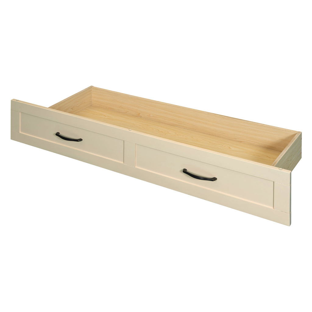 Full Size Murphy Bed with Large Drawers, Gold