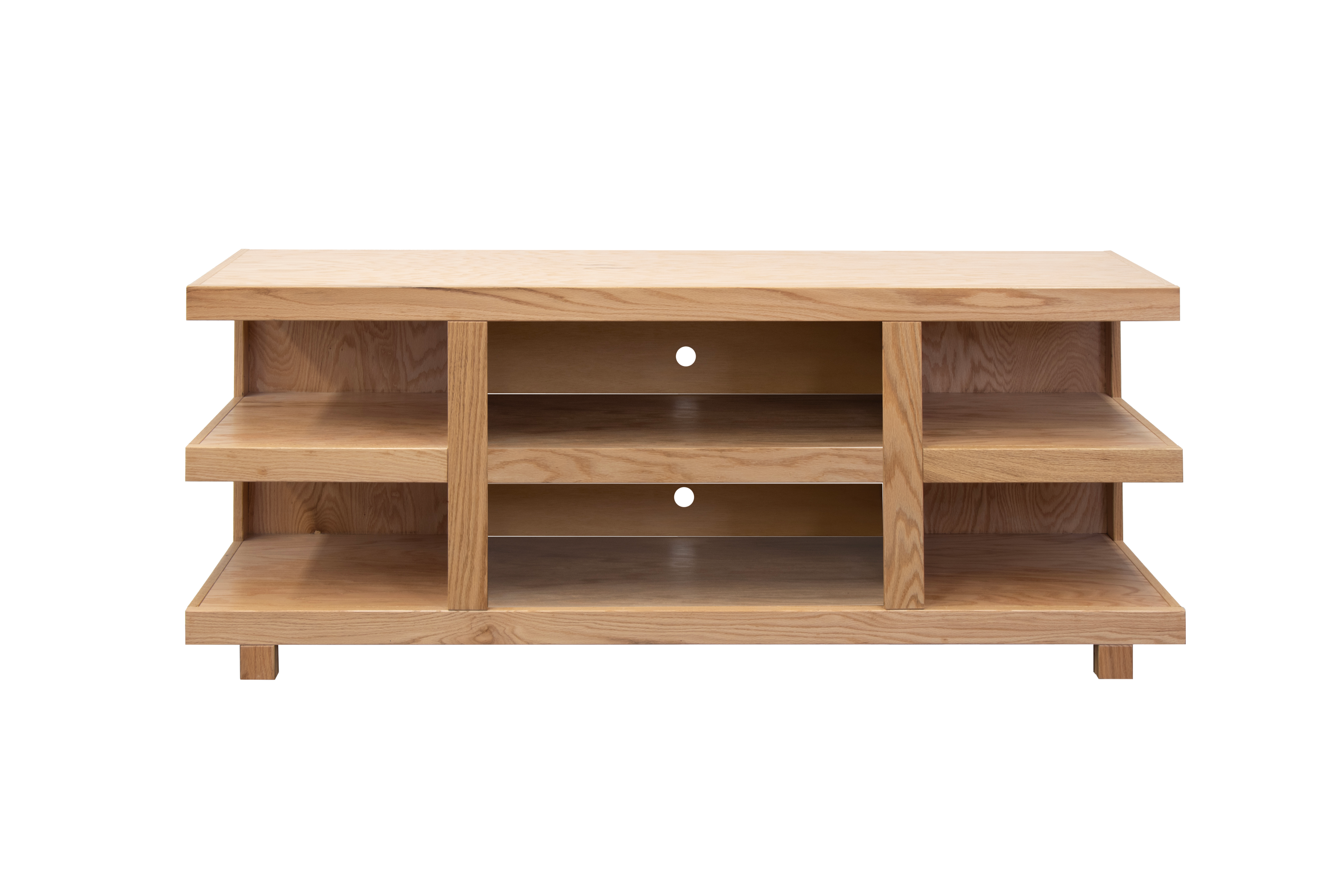 Laurel Canyon 64 inch TV Stand for TVs up to 70 inches, No Assembly Required, Natural Finish