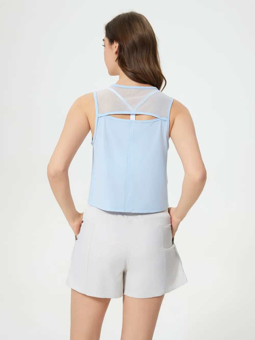 Millennia Round Neck Cropped Active Tank