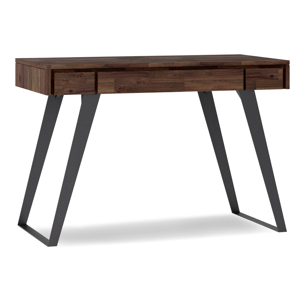 Lowry - Small Desk - Distressed Charcoal Brown