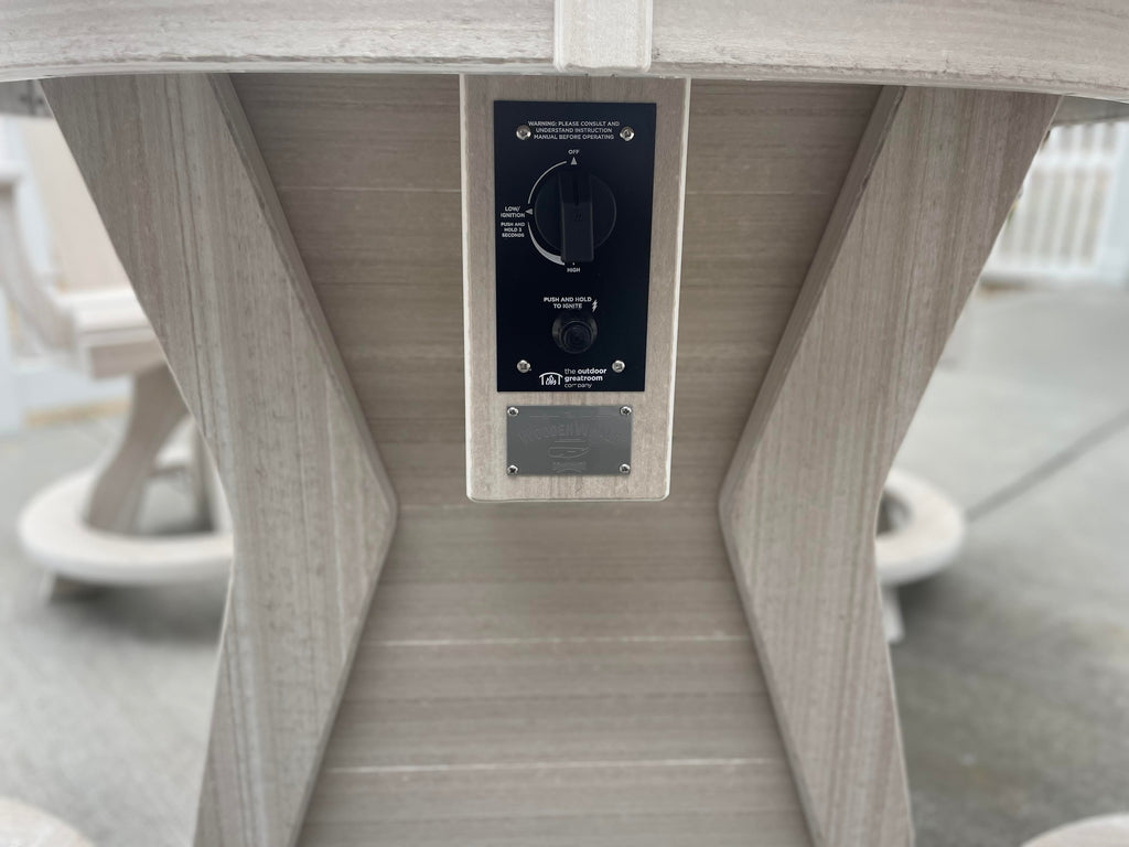 Round Fire Table Set With 4 Chairs - Ready to Ship