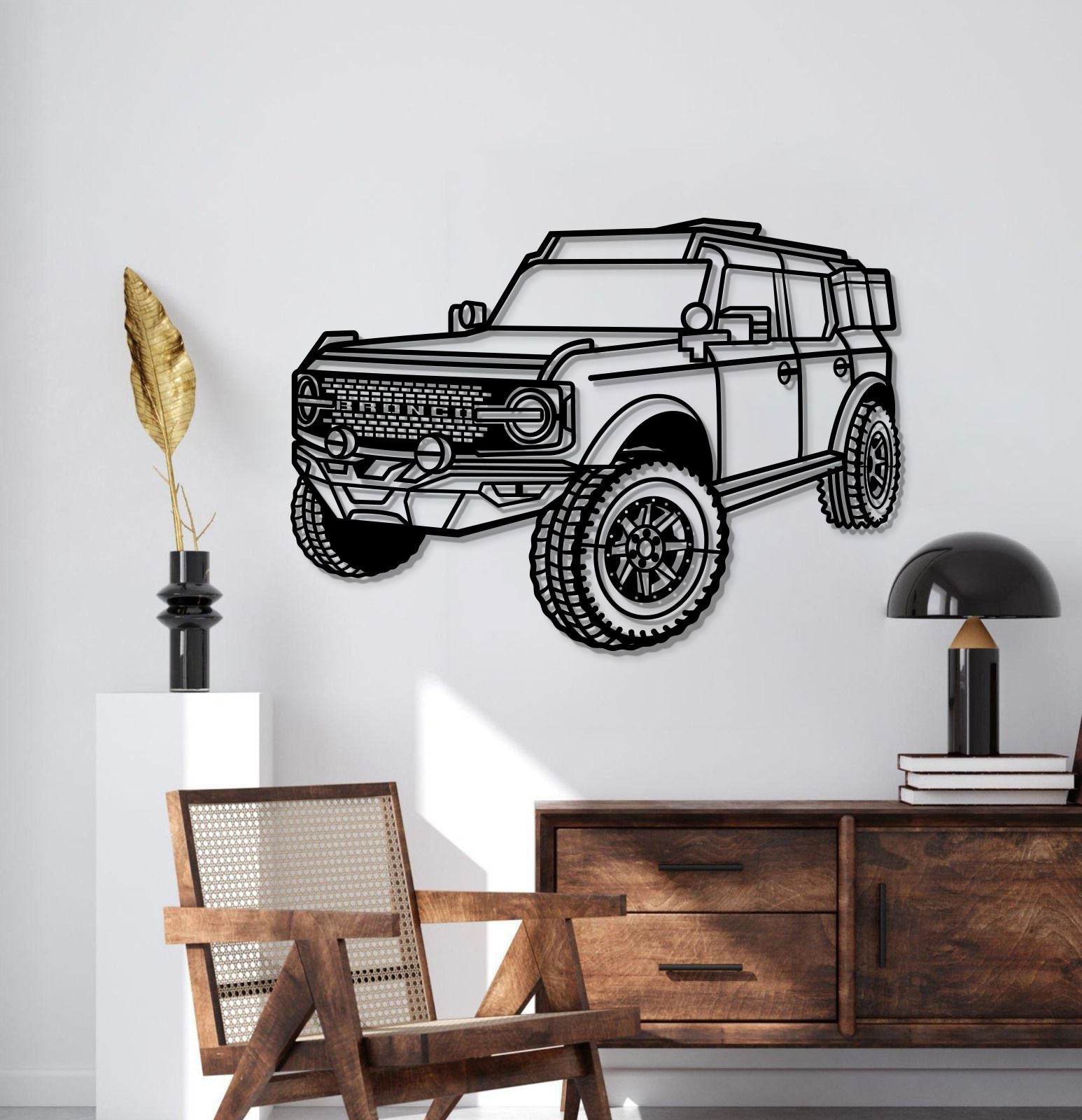 2021 Bronco Perspective Metal Car Wall Art  - MT1161