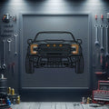 F-150 Front View Metal Neon Car Wall Art - MTN0089