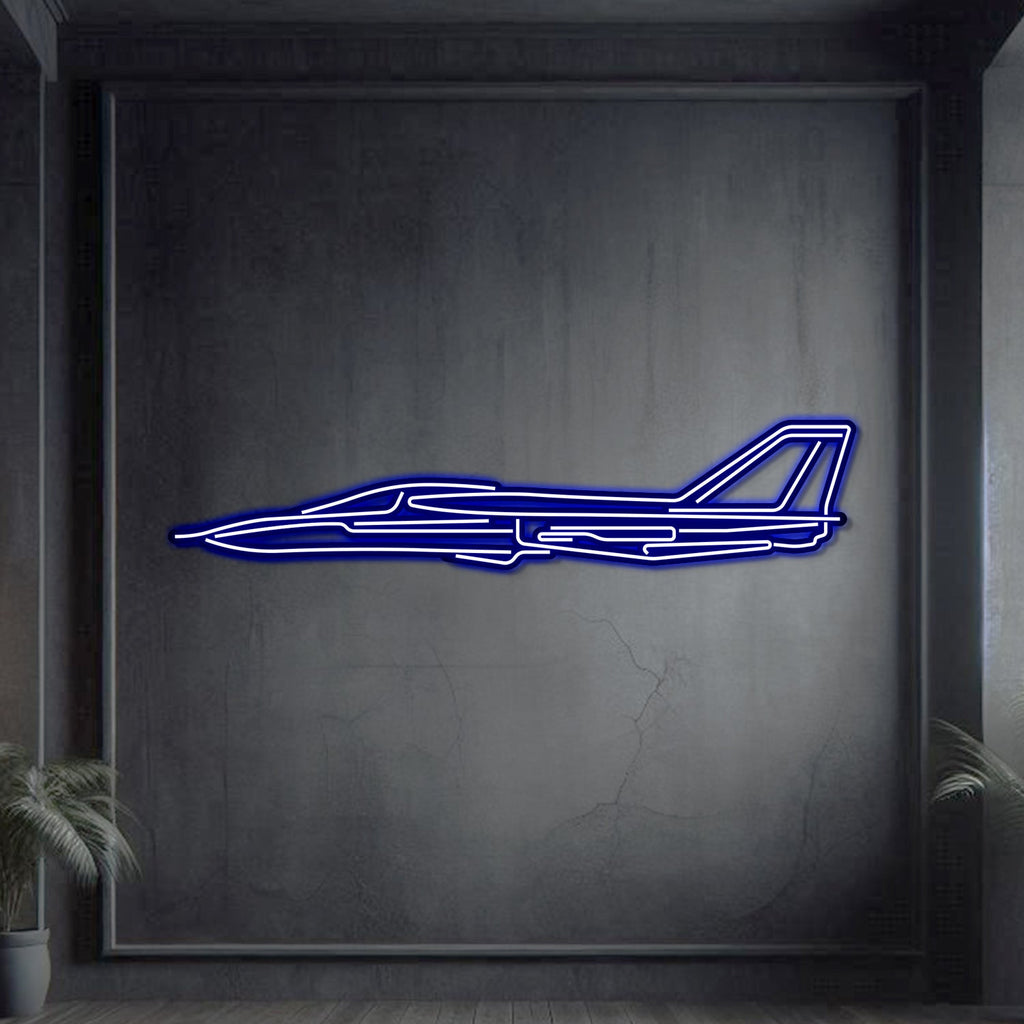 Falcon 2000 Metal Neon Aircraft Wall Art - NCN0046