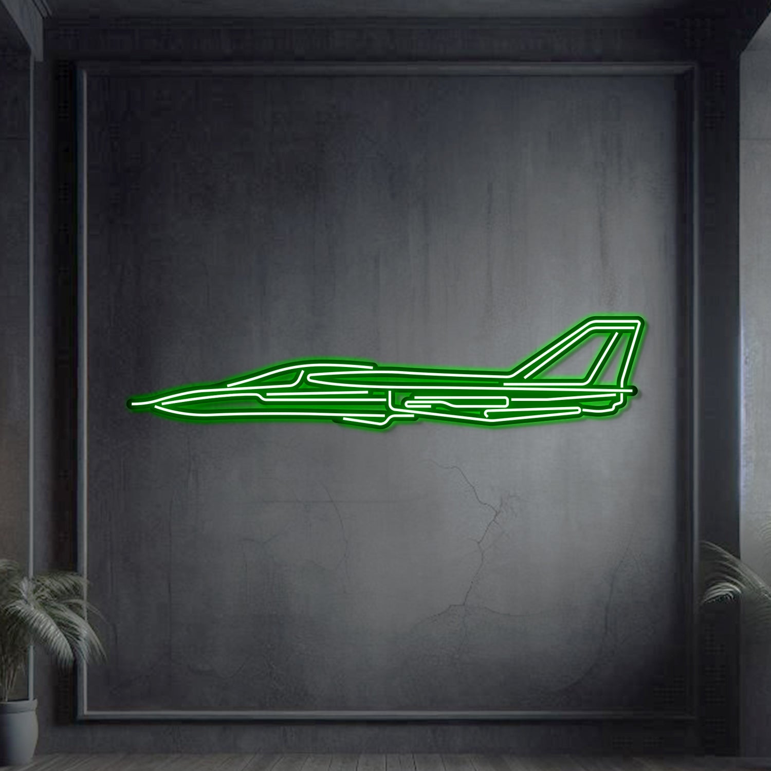 Falcon 2000 Metal Neon Aircraft Wall Art - NCN0046