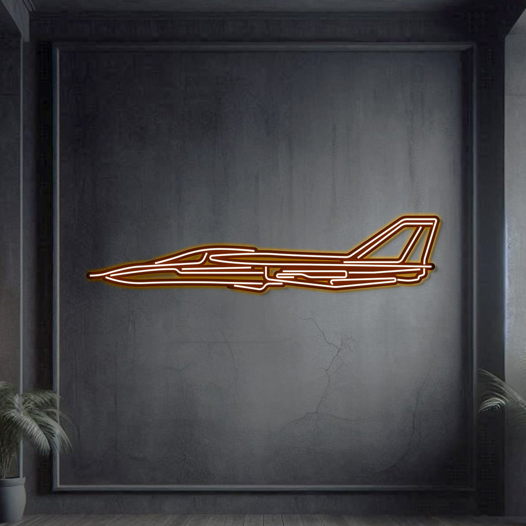 Falcon 2000 Metal Neon Aircraft Wall Art - NCN0046