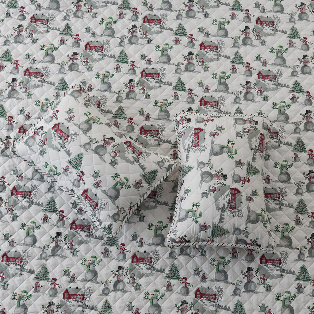 3 Piece Holiday Printed Quilt - Alfie Collection
