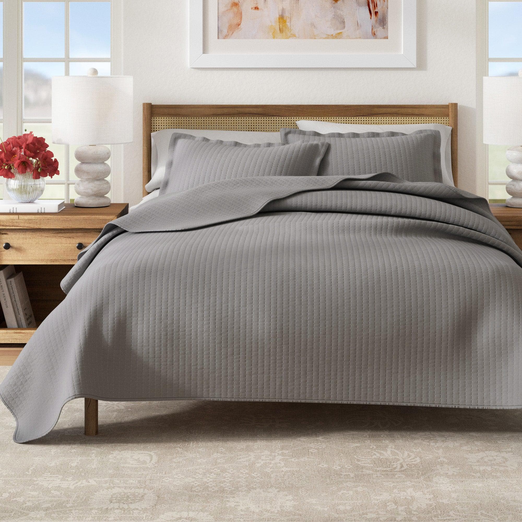 3-Piece Solid Quilt - Alicia Collection