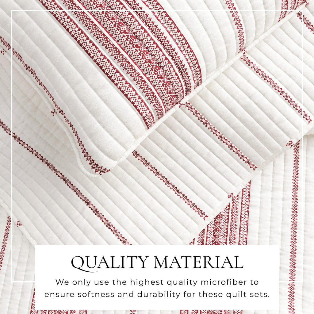 3-Piece Stripe Quilt - Wesley Collection