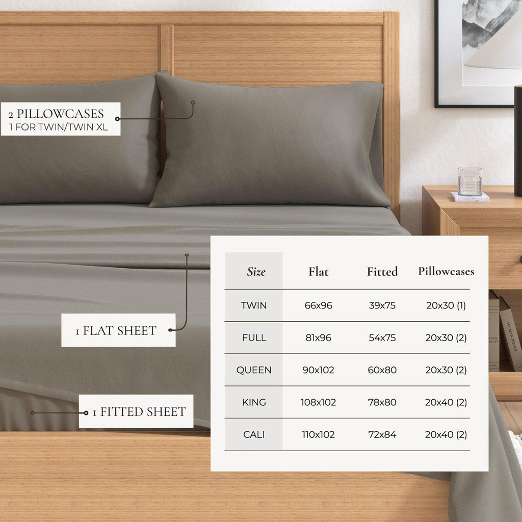 4-Piece Cotton Solid Flannel Sheet - Nordic Collection