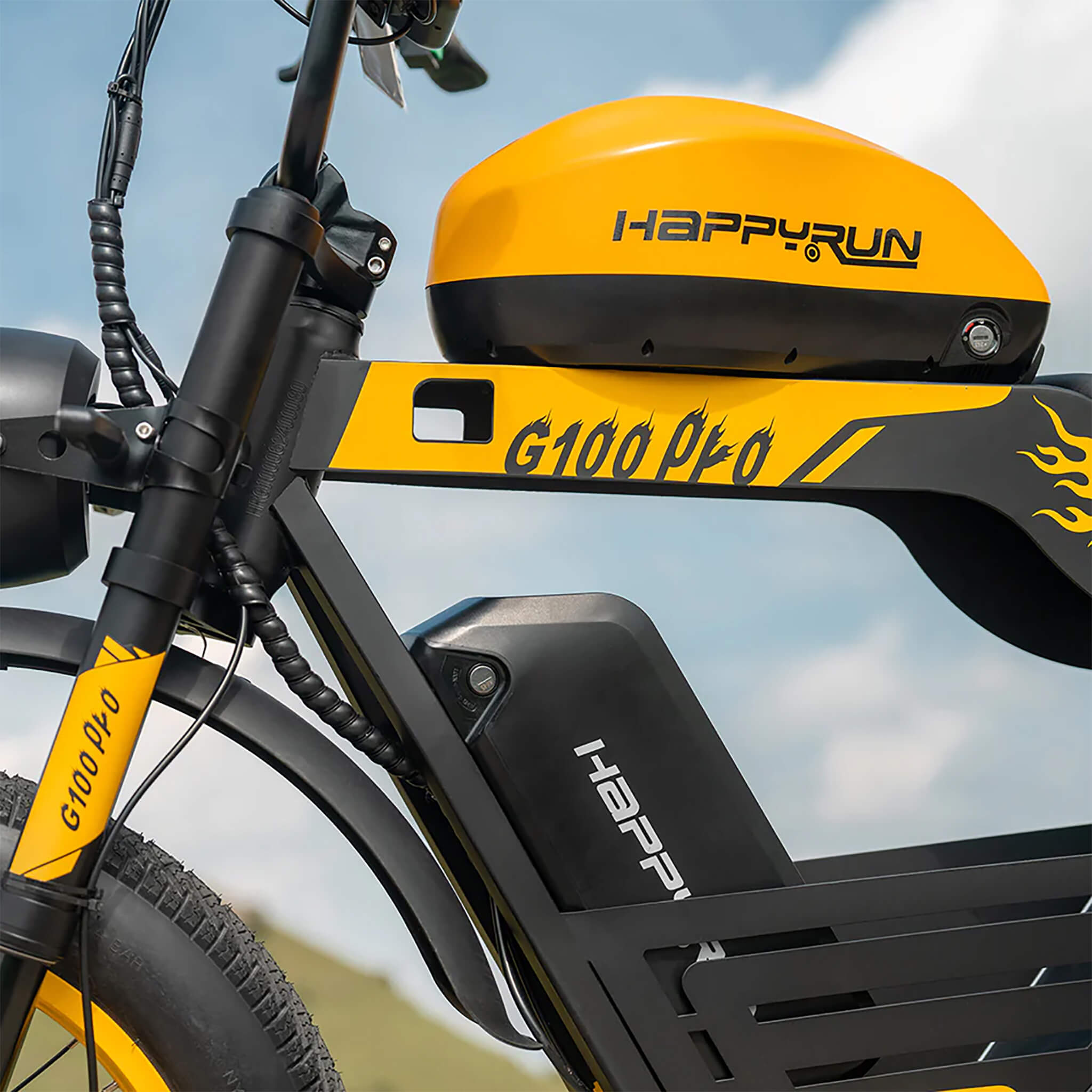 HappyRun G100 (G100 Pro) Long Distance Electric Fat Tire Bike Motorcycle (SAK95715)